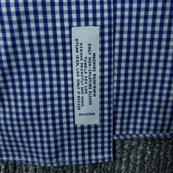 Brooks Brothers Plaid Dress Shirt Mens 2XL Blue Regent Button Up Long Sleeve - Picture 8 of 14